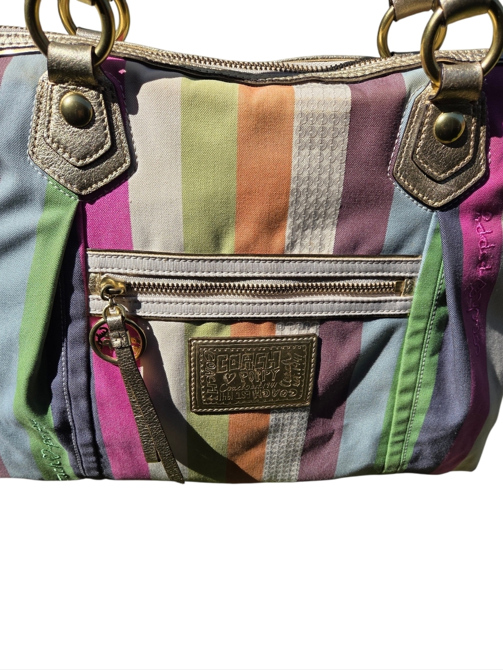 Coach Poppy Legacy Tote Rare - Picture 2 of 5